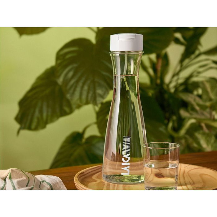 Laica Botella filtrante GlaSSmart 1.1L Blanca con 2 filtros